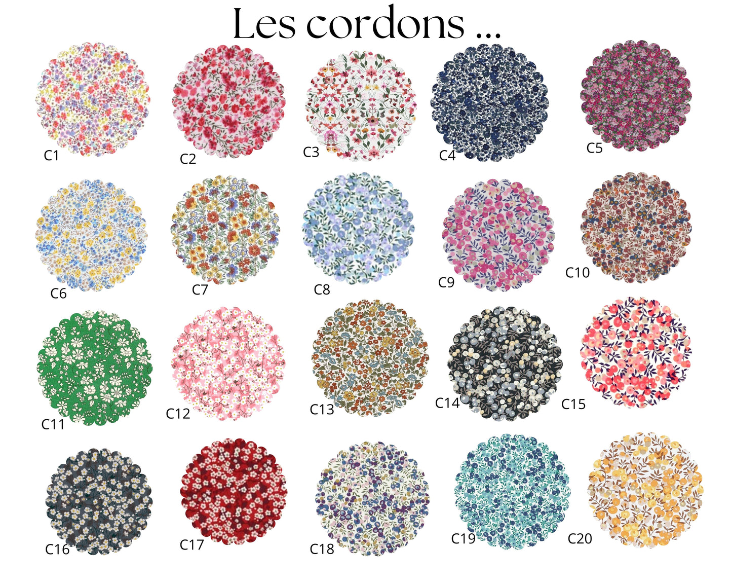 Bracelet Lola en cordon liberty - cadeau personnalisé communion, profession de foi