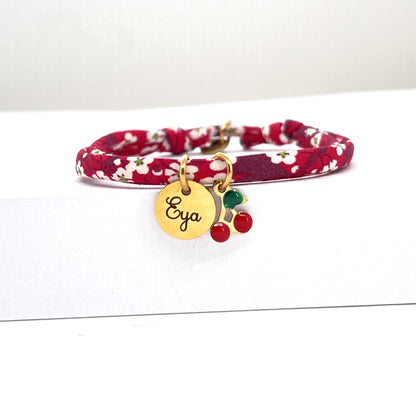 Bracelet en cordon liberty, Cerise