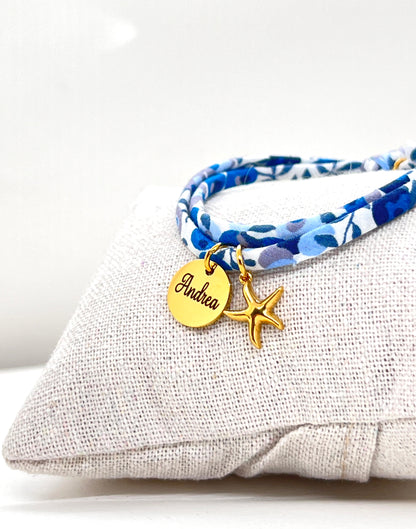 Bracelet en cordon liberty, Etoile marine