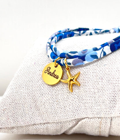 Bracelet en cordon liberty, Etoile marine
