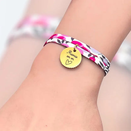 Bracelet cordon liberty, Elie - cadeau anniversaire personnalisé, bracelet enfant
